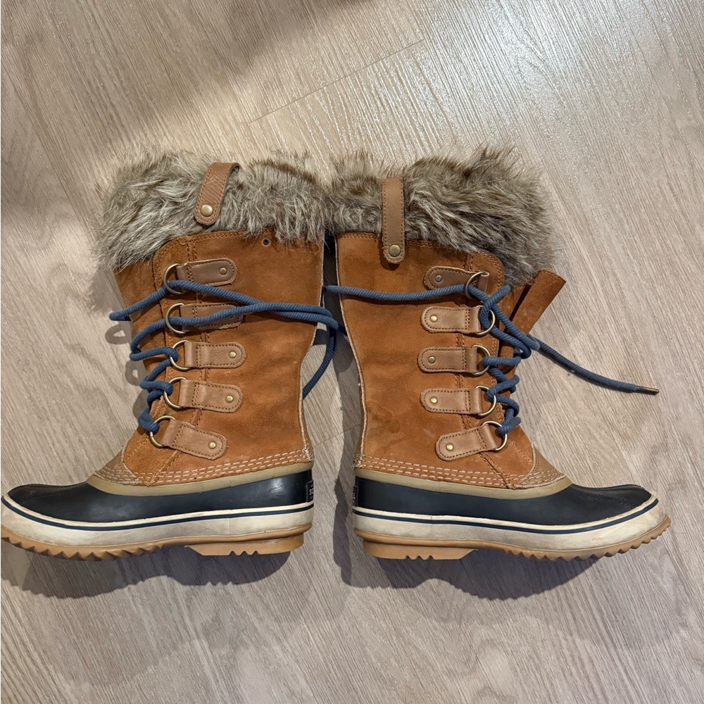 Sorel Joan of Arctic Brown Fur-Lined Winter Boots